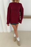 Bordo Oversize Basic Kazak