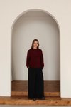 Bordo Oversize Örme Kazak