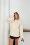 Ekru Oversize Basic Kazak