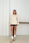 Ekru Oversize Basic Kazak