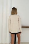 Ekru Oversize Basic Kazak