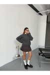 Füme Balon Kol Triko Oversize Kazak