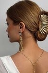 Gold Metal Balık Küpe
