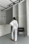 Gri Kadın Oversize Sweat Pantolon Eşofman Takımı