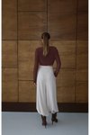 Kahve Tokalı Premium Crop Bluz