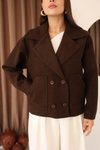Kahverengi Kısa Kaşe Ceket