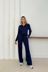 Lacivert Polo Yaka Modal Kumaş Basic İkili Takım