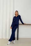 Lacivert Polo Yaka Modal Kumaş Basic İkili Takım