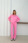 Pembe Bisiklet Yaka Modal Kumaş Basic İkili Takım