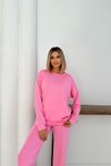 Pembe Bisiklet Yaka Modal Kumaş Basic İkili Takım