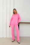Pembe Bisiklet Yaka Modal Kumaş Basic İkili Takım