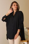Siyah Arkası Uzun Gömlek