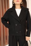Siyah Kısa Kaşe Ceket
