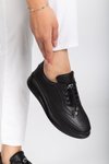 Siyah Ortopedik Sneaker Spor Ayakkabı