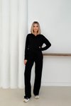 Siyah Polo Yaka Modal Kumaş Basic İkili Takım