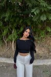 Siyah Sırt Dekolteli Basic Crop Bluz
