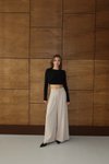Siyah Tokalı Premium Crop Bluz
