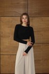 Siyah Tokalı Premium Crop Bluz