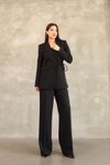 Siyah Yandan Bağlamalı Blazer Şık Ve Rahat Ceket