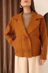 Turuncu Kısa Kaşe Ceket