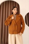 Turuncu Kısa Kaşe Ceket
