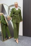 Yeşil Gamze İkili Tesettür Takım