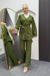 Yeşil Gamze İkili Tesettür Takım