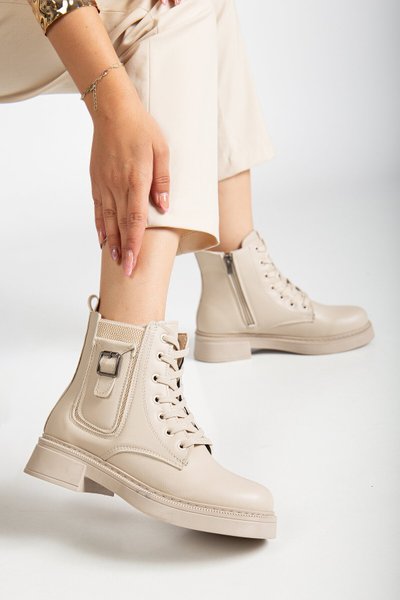 Beige Coldproof Winter Boots & Booties