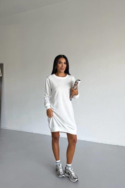 White Mini Yarn Dress