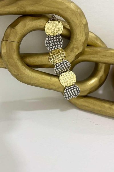 Gold Silver Metal Harmoni Bileklik