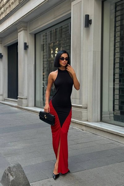 Red Long Monroe Evening Dress